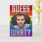 LGBT Glitter Compleet Fotokaart Kaart (Gele Bloem)