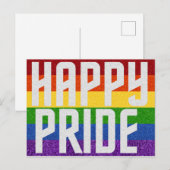 LGBT Glitter Happy Pride-Kaart Briefkaart (Voorkant / Achterkant)