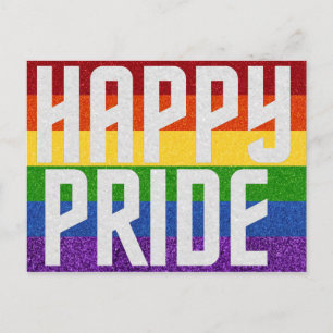 LGBT Glitter Happy Pride-Kaart Briefkaart