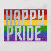 LGBT Glitter Happy Pride-Kaart Briefkaart (Voorkant)