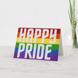 LGBT Glitter Happy Pride-kaart Kaart