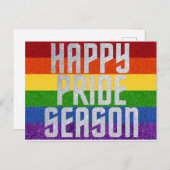 LGBT Glitter Happy Pride Season Kaart (Voorkant / Achterkant)