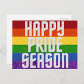 LGBT Glitter Happy Pride Season Kaart (Voorkant / Achterkant)