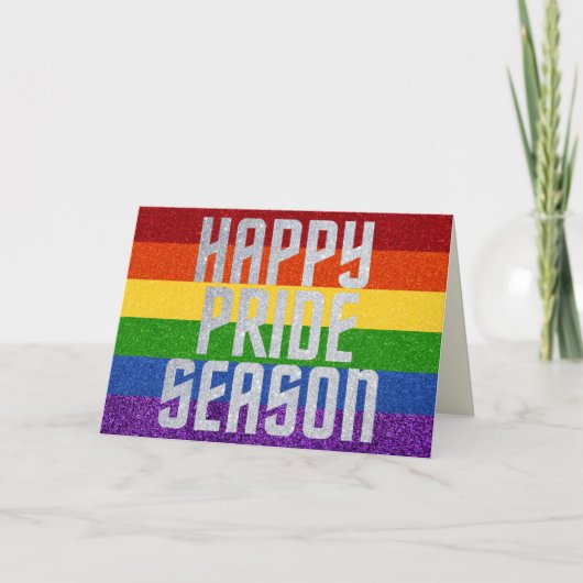 LGBT Glitter Happy Pride Season Kaart (Voorkant)