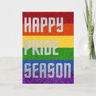 LGBT Glitter Happy Pride-seizoenskaart Kaart