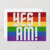 LGBT Glitter Ja, dat ben ik. Komende Kaart (Voorkant / Achterkant)