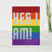 LGBT Glitter Ja, dat ben ik. Komende Kaart (Voorkant)