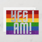 LGBT Glitter Ja, dat ben ik. Komende Kaart (Voorkant / Achterkant)
