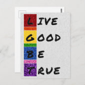 LGBT Glitter Live Good Be True Kaart (Voorkant / Achterkant)