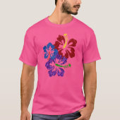 LGBT Glitter Pride Colors Hibiscus T-shirt (Voorkant)