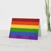 LGBT Glitter Pride Flag Card Kaart (Voorkant)
