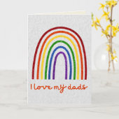 LGBT Glitter Pride Love My Dads Kaart (Gele Bloem)