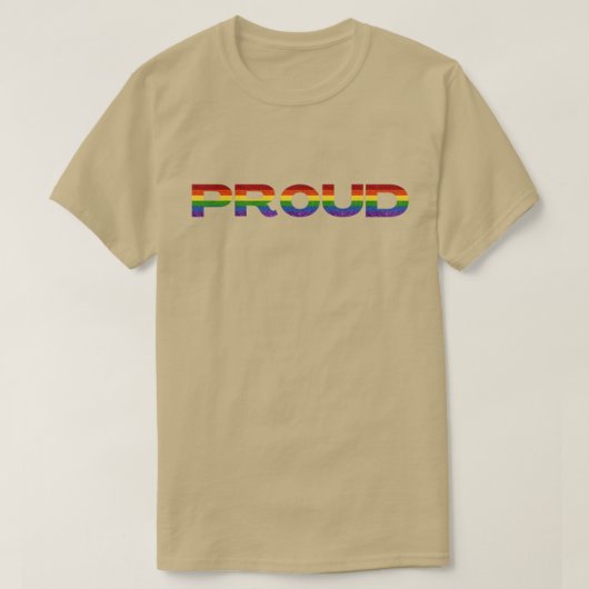 LGBT Glitter Proud Rainbow T-shirt (Design voorkant)