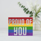 LGBT Glitter Proud van u Kaart (Staand voorkant)