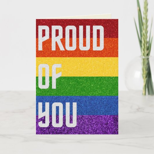 LGBT Glitter Proud van u Kaart (Voorkant)