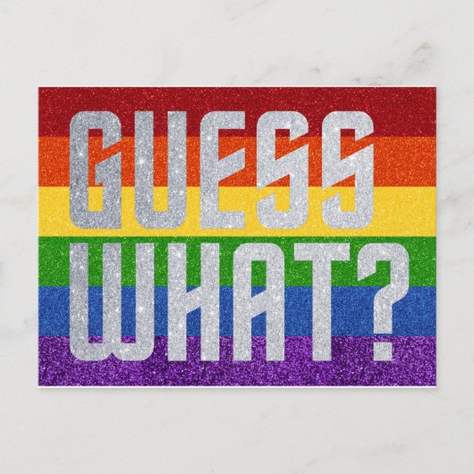 LGBT Glitter raad wat? Komende Kaart (Voorkant)