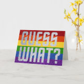 LGBT Glitter raad wat? Komende Kaart (Gele Bloem)