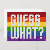 LGBT Glitter raad wat? Komende Kaart (Voorkant / Achterkant)