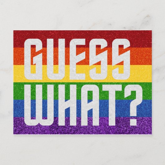 LGBT Glitter raad wat? Komende Kaart (Voorkant)
