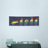 LGBT Glitter Rainbow ASL Proud Spandoek (Beurs)