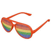 LGBT Glitter Rainbow Pride Flag Aviator Zonnebril (Gekanteld)