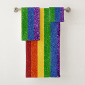 LGBT Glitter Rainbow Pride Flag Bad Handdoek (Insitu)