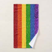 LGBT Glitter Rainbow Pride Flag Bad Handdoek (Handdoek)