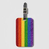 LGBT Glitter Rainbow Pride Flag Bagagelabel (Voorkant (verticaal))