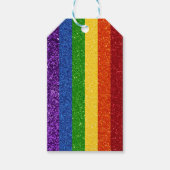 LGBT Glitter Rainbow Pride Flag Cadeaulabel (Voorkant)