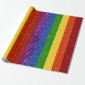 LGBT Glitter Rainbow Pride Flag Cadeaupapier (Uitgerold)