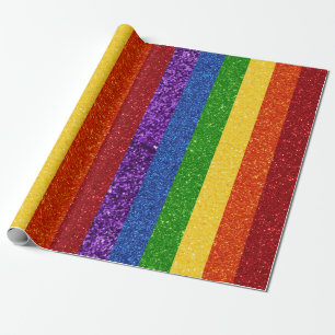 LGBT Glitter Rainbow Pride Flag Cadeaupapier
