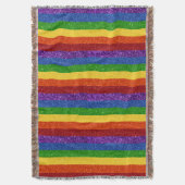 LGBT Glitter Rainbow Pride Flag Deken (Voorkant Verticaal)