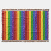 LGBT Glitter Rainbow Pride Flag Deken (Voorkant)