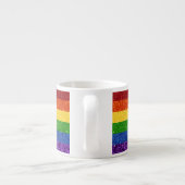 LGBT Glitter Rainbow Pride Flag Espresso Kop (Achterkant)