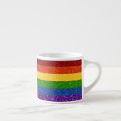 LGBT Glitter Rainbow Pride Flag Espresso Kop (Rechts)