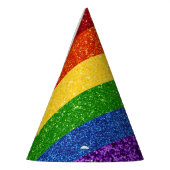LGBT Glitter Rainbow Pride Flag Feesthoedjes (Links)