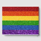 LGBT Glitter Rainbow Pride Flag Gastenboek (Achterkant)