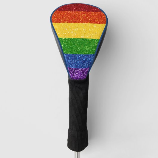 LGBT Glitter Rainbow Pride Flag Golfheadcover (Voorkant)