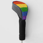 LGBT Glitter Rainbow Pride Flag Golfheadcover (Schuin)