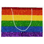 LGBT Glitter Rainbow Pride Flag Groot Cadeauzakje (Achterkant)
