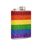 LGBT Glitter Rainbow Pride Flag Heupfles (Rechts)