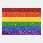 LGBT Glitter Rainbow Pride Flag Inpakpapier Vel (Voorkant 2)