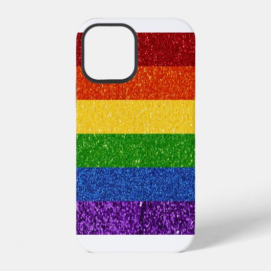 LGBT Glitter Rainbow Pride Flag iPhone Hoesje (Achterkant)