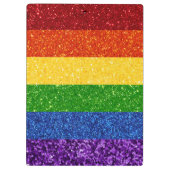 LGBT Glitter Rainbow Pride Flag Klembord (Achterkant)