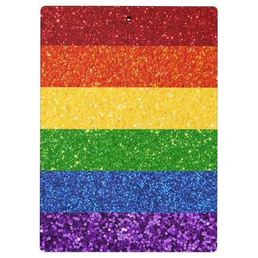 LGBT Glitter Rainbow Pride Flag Klembord (Achterkant)