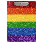 LGBT Glitter Rainbow Pride Flag Klembord (Voorkant)