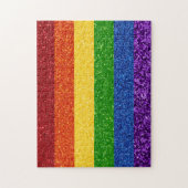 LGBT Glitter Rainbow Pride Flag Legpuzzel (Verticaal)