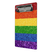 LGBT Glitter Rainbow Pride Flag Mini Klembord (Angled2)