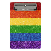 LGBT Glitter Rainbow Pride Flag Mini Klembord (Voorkant)