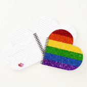 LGBT Glitter Rainbow Pride Flag Notitieboek (Binnen)